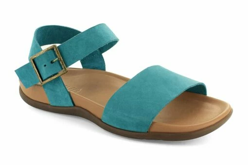 Cara -THE WALKING COMPANY Sales CARA Teal Angled